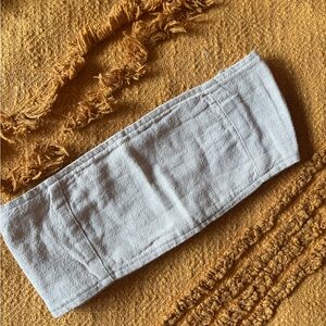 Natural raw cotton Tube Top